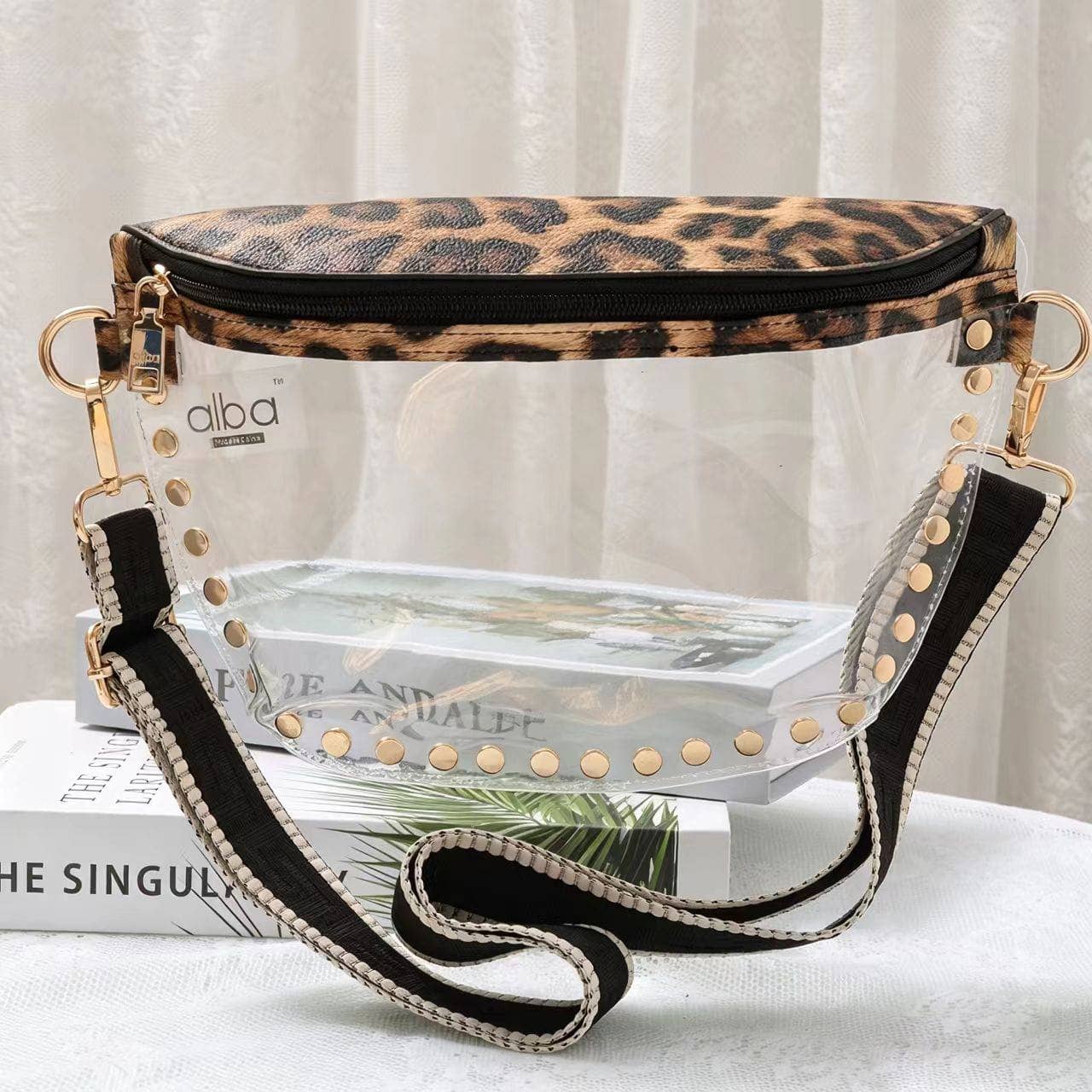 MiMi Wholesale - CB701 Lorna Clear Gameday Studded Crossbody Bag