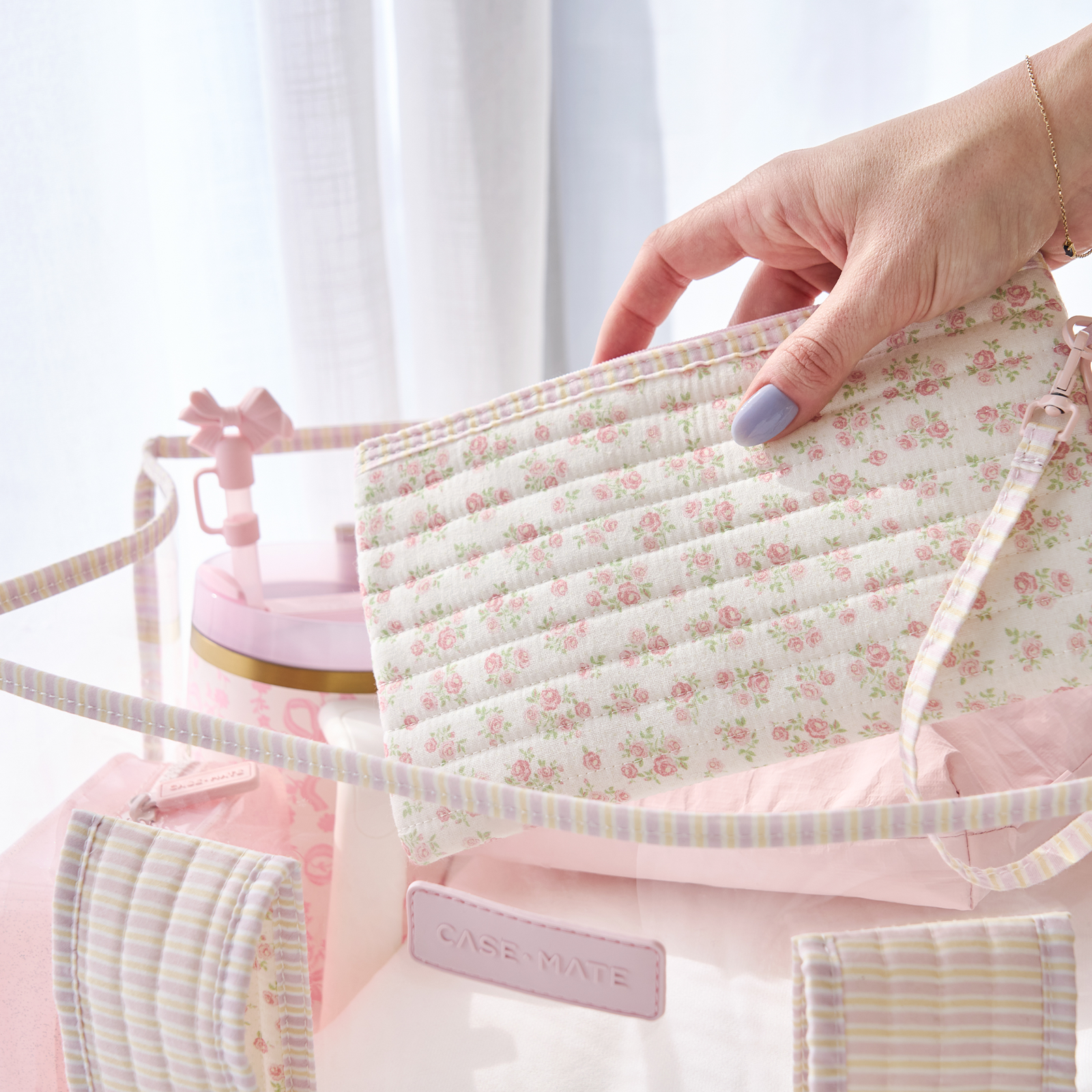 Case-Mate Quilted Ditsy Floral Jelly Tote Bag