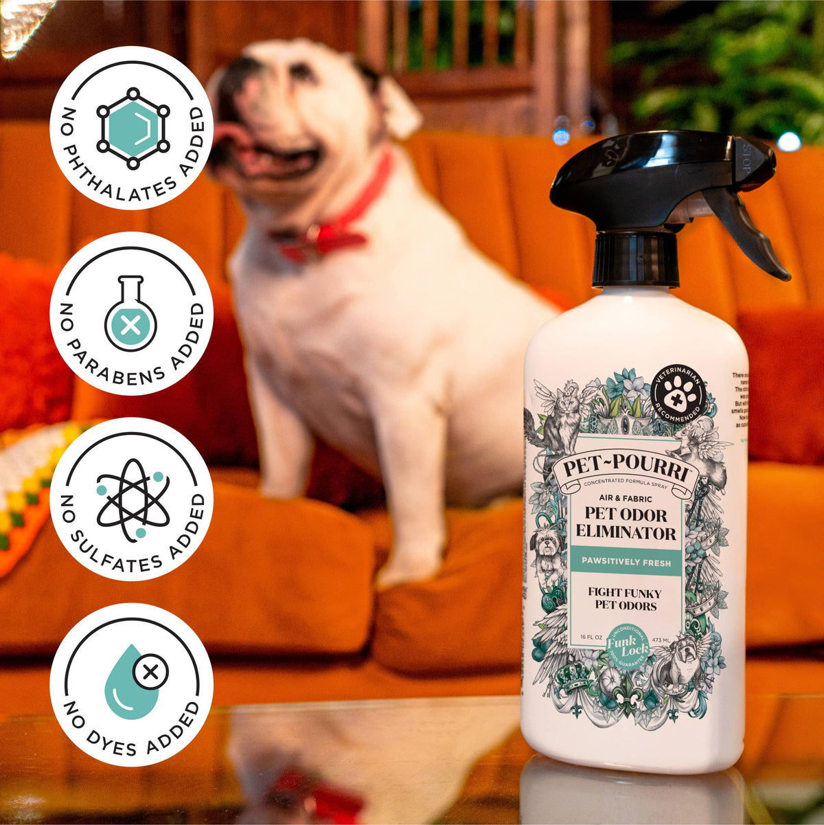 ~Pourri - Pet~Pourri Pawsitively Fresh Air+Fabric Odor Refresher 16oz