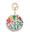 Beaded/Sequin Puff Keychain