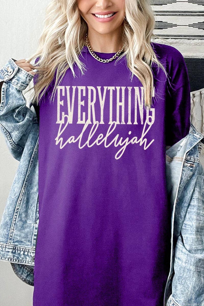 COLORBEAR - Everything Hallelujah Graphic Heavy Cotton Tee