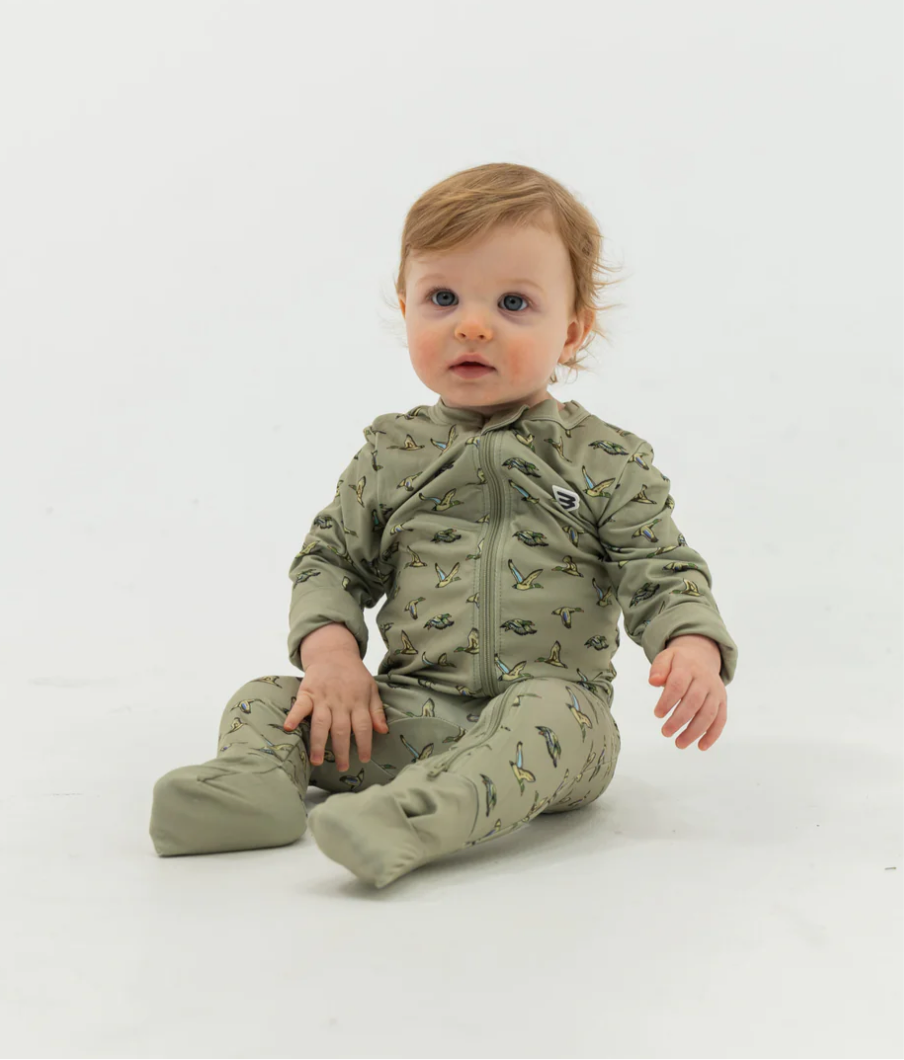 Burlebo  Camo Zip-Up Onesie