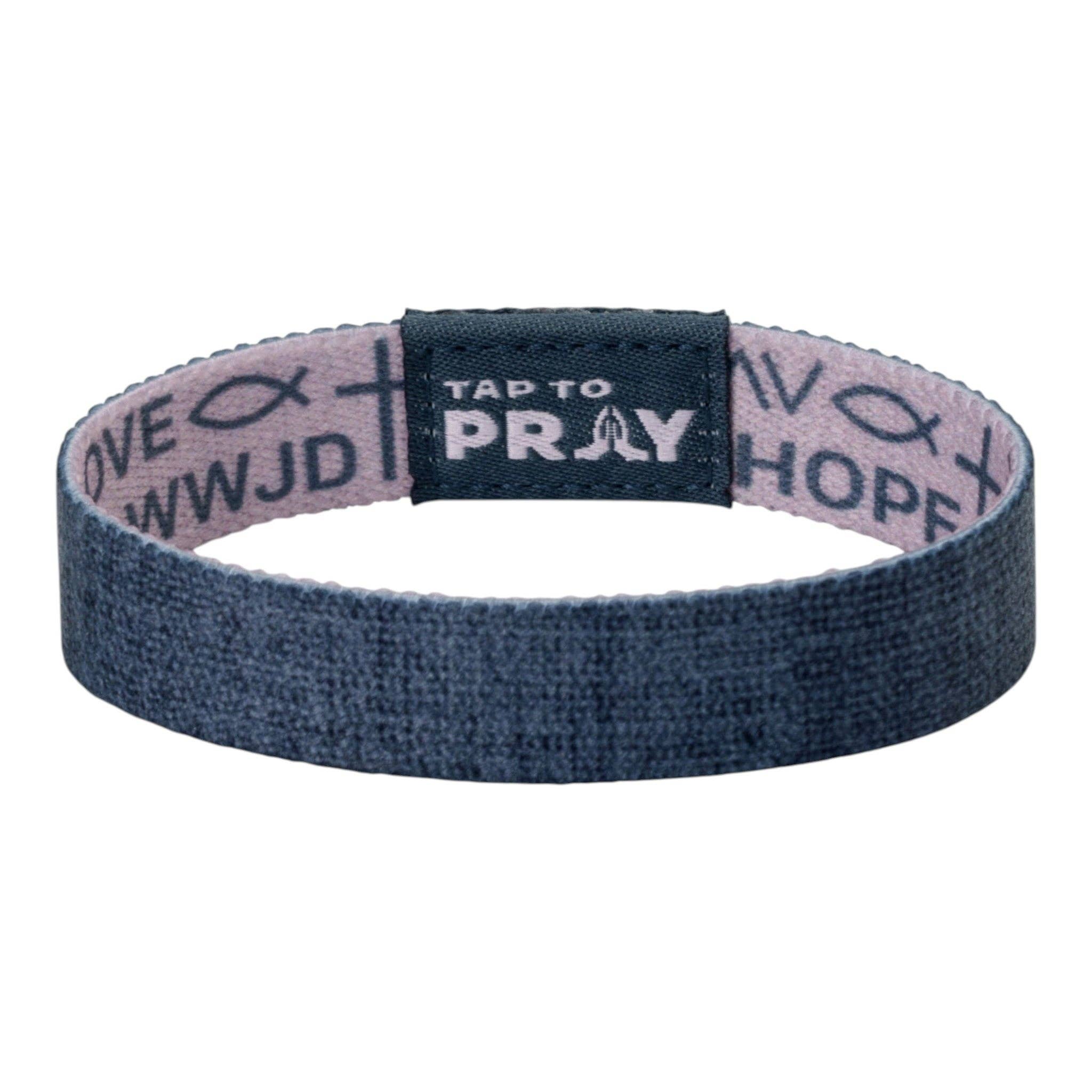 Versible - Tap To Pray® Wristband – Symbols of Faith - Taupe