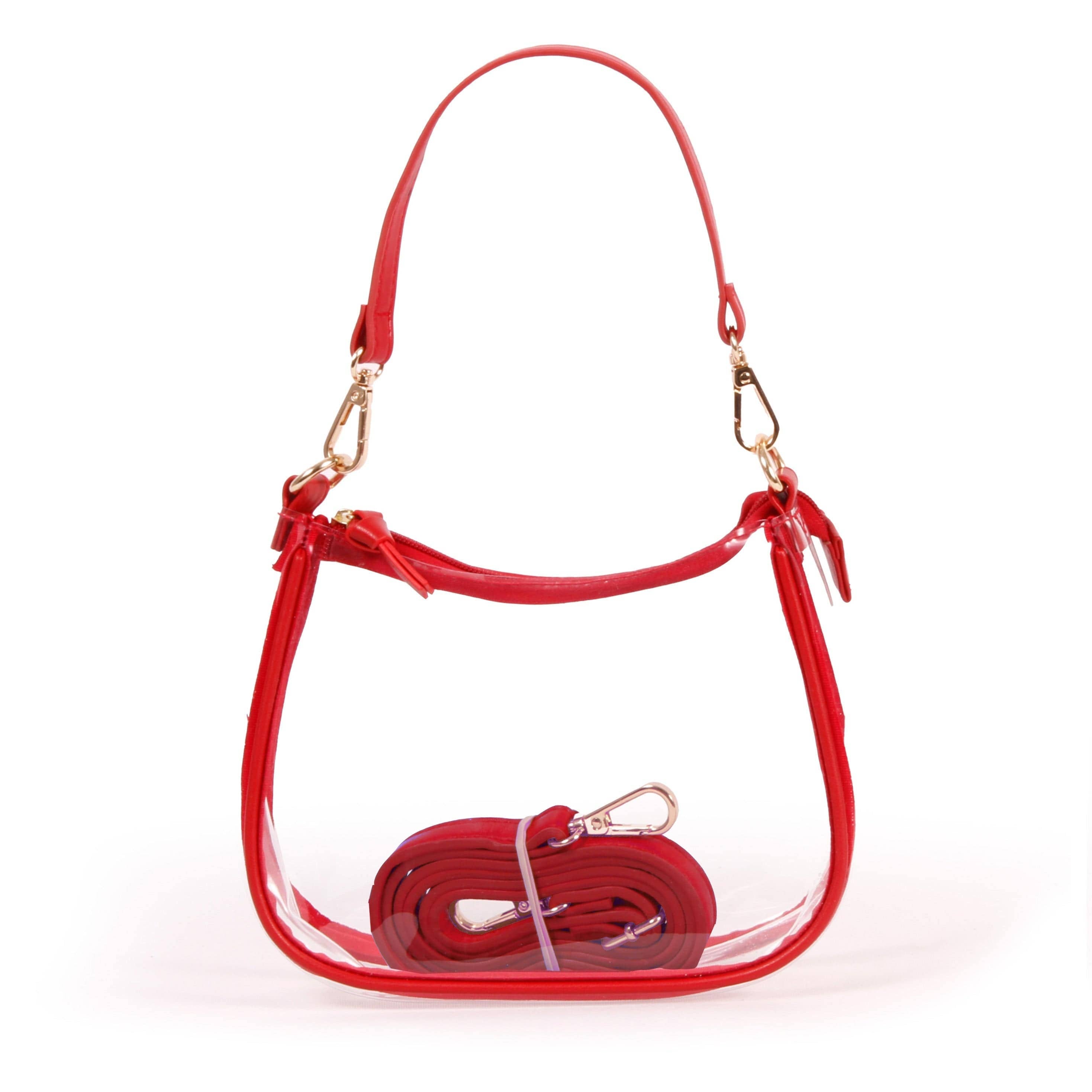 Desden - The Clara Clear Purse by Desden in Red