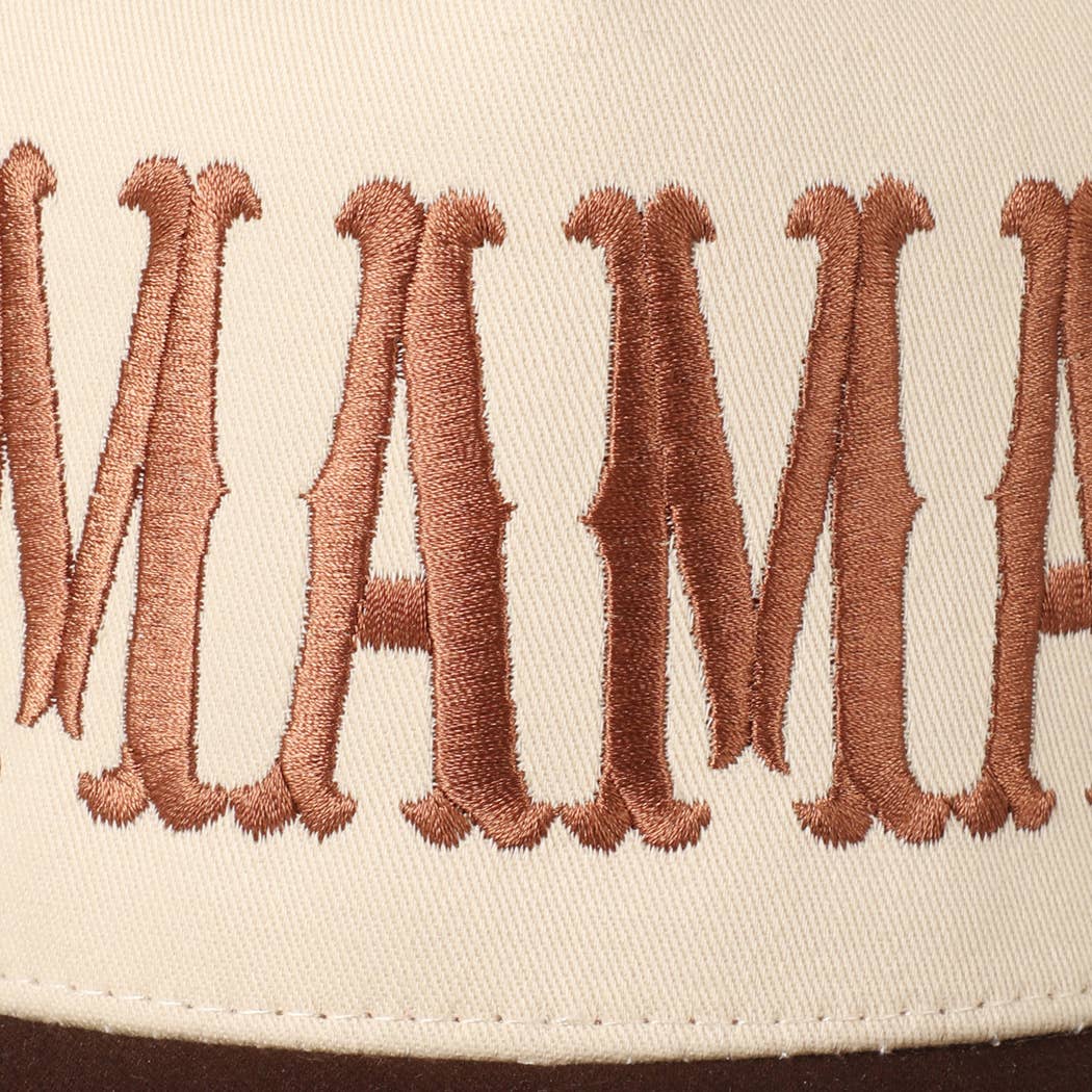 Fashion City - MAMA Typographic Design Embroidery Baseball Cap