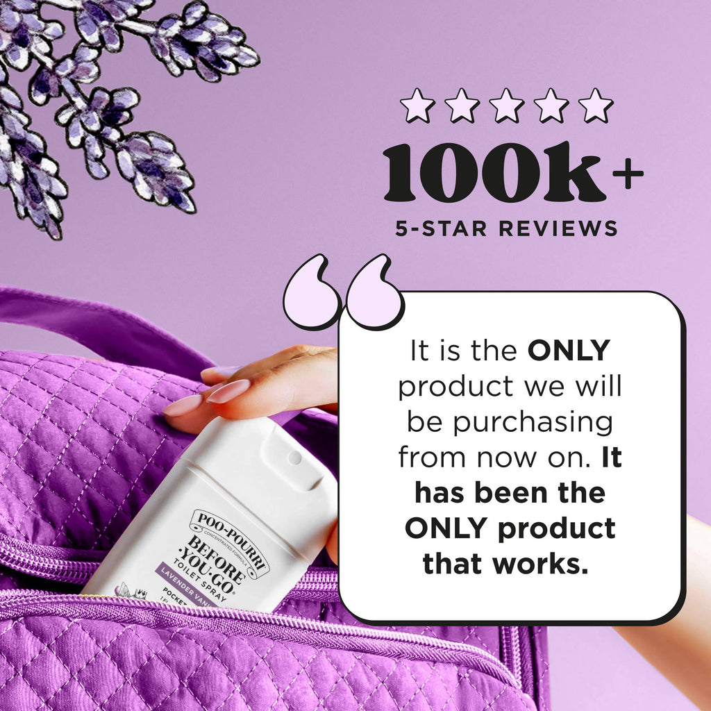 ~Pourri - Poo~Pourri - 1oz Pocket Sprayer w/ Pouch - Lavender Vanilla