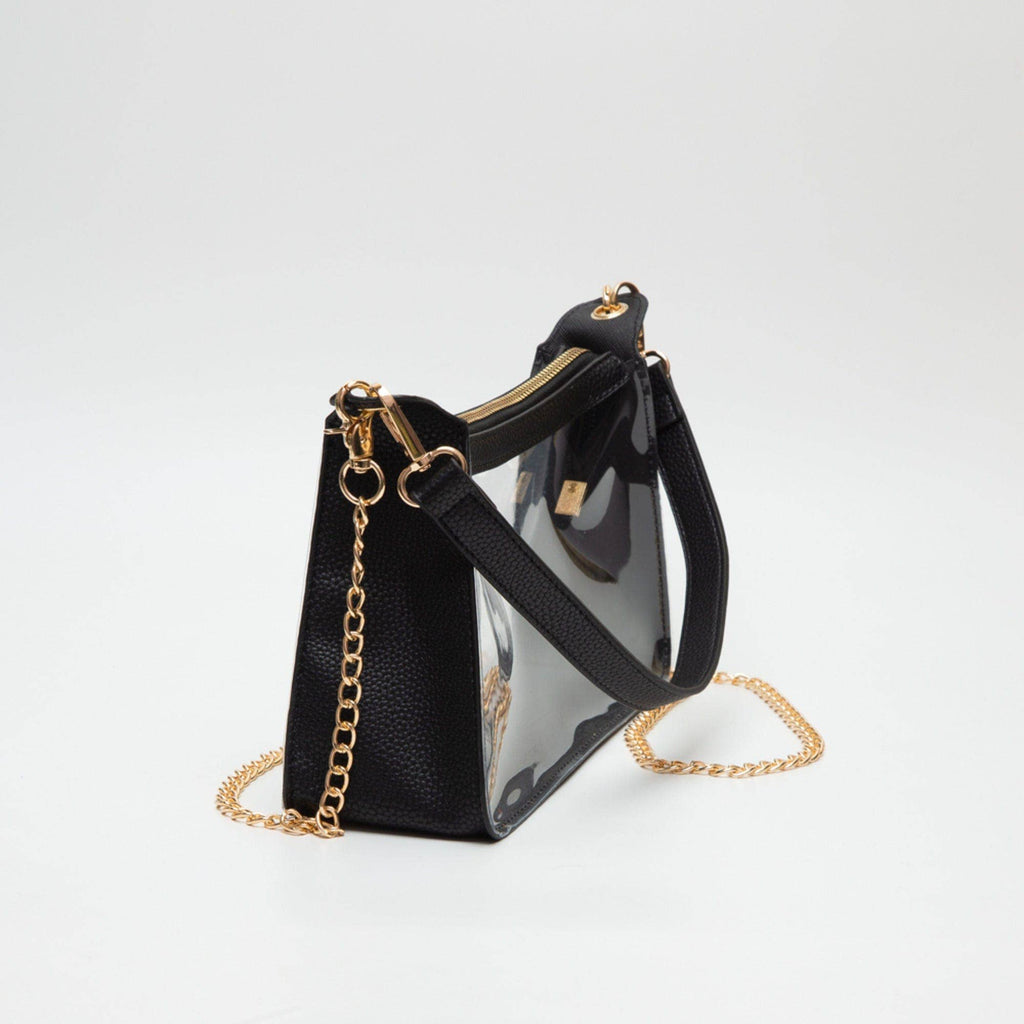 MiMi Wholesale - TG10618 Marilyn Clear Satchel Bag With Chain Strap