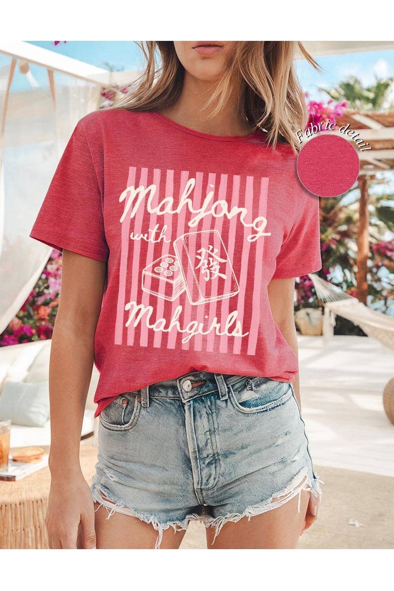 COLORBEAR - Mahjong Mahgirls Graphic Heavy Cotton Tee