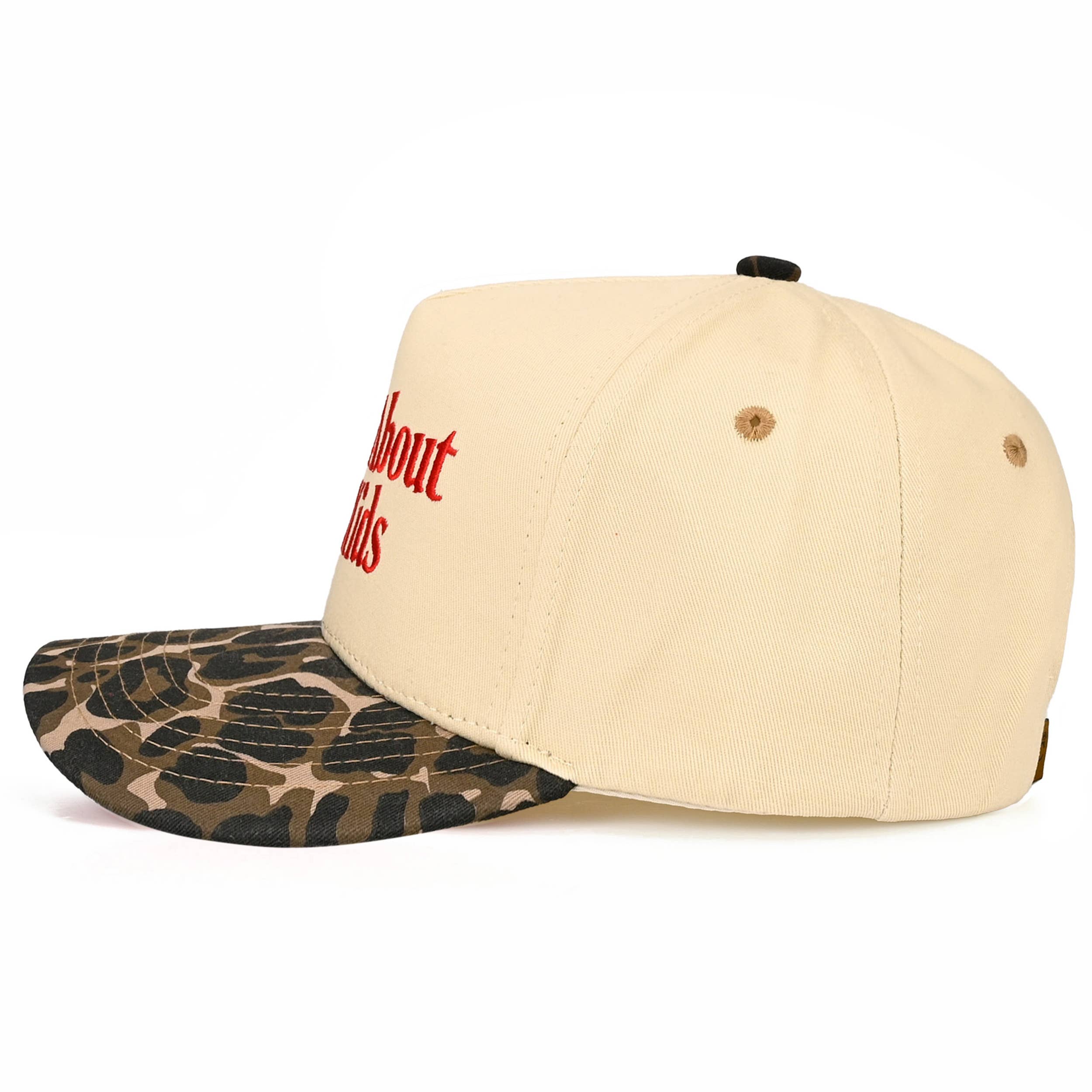 Hana - C.C SORRY ABOUT MY KIDS Letter Two Tone Trucker Hat