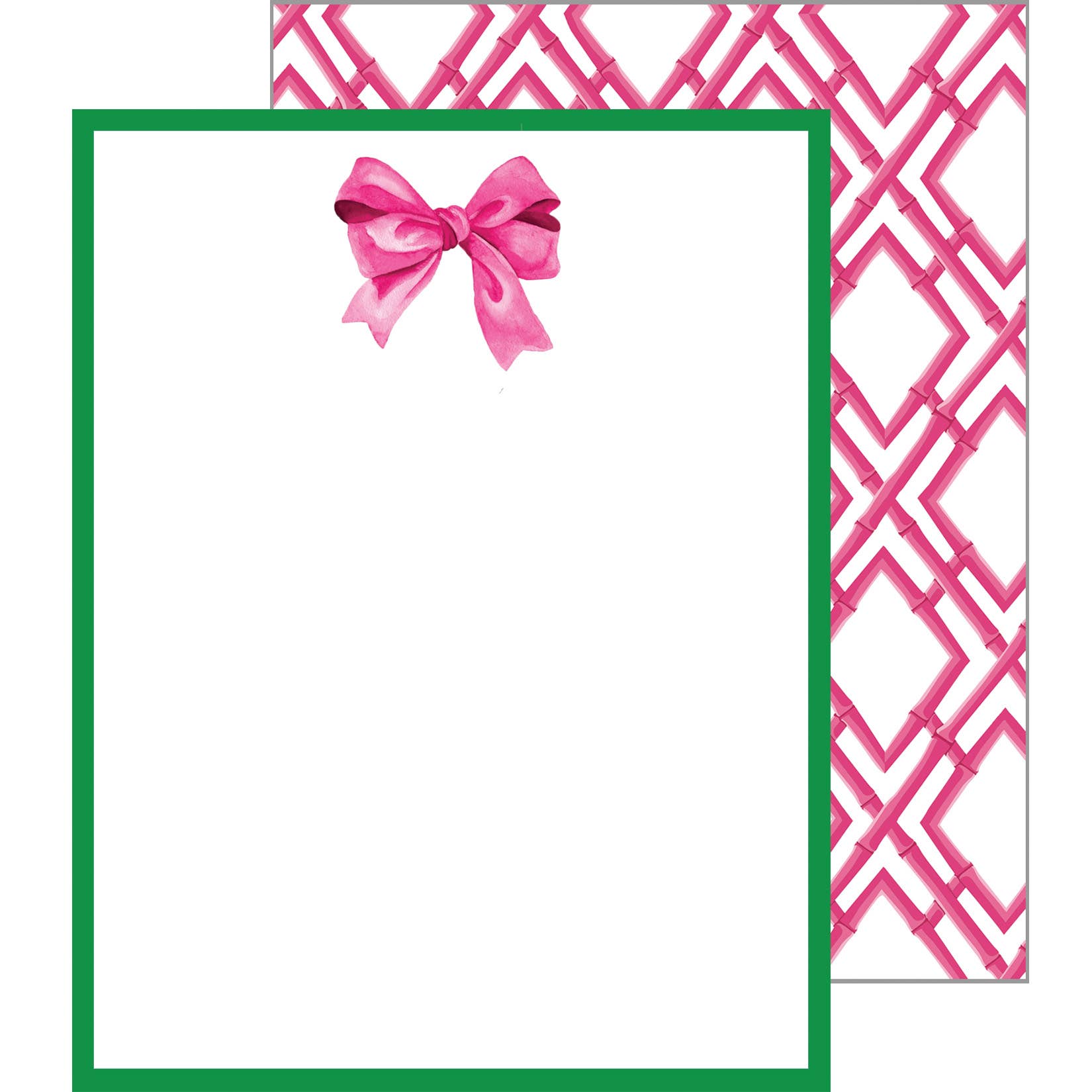 Flat Notecard Set of 10 | Pink Bow