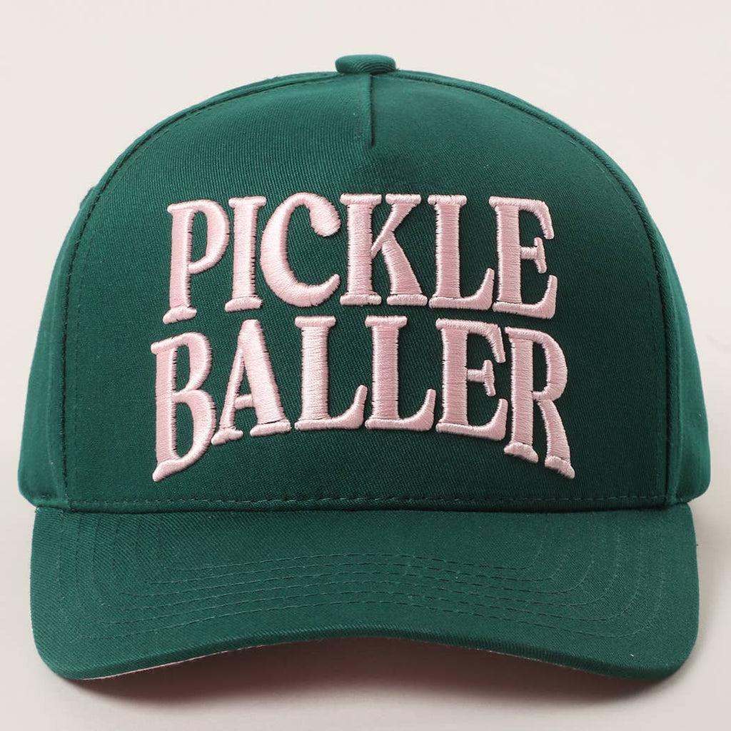 Fashion City - PICKLE BALLER 3D Letter Embroidery Two-Tone Trucker Hat