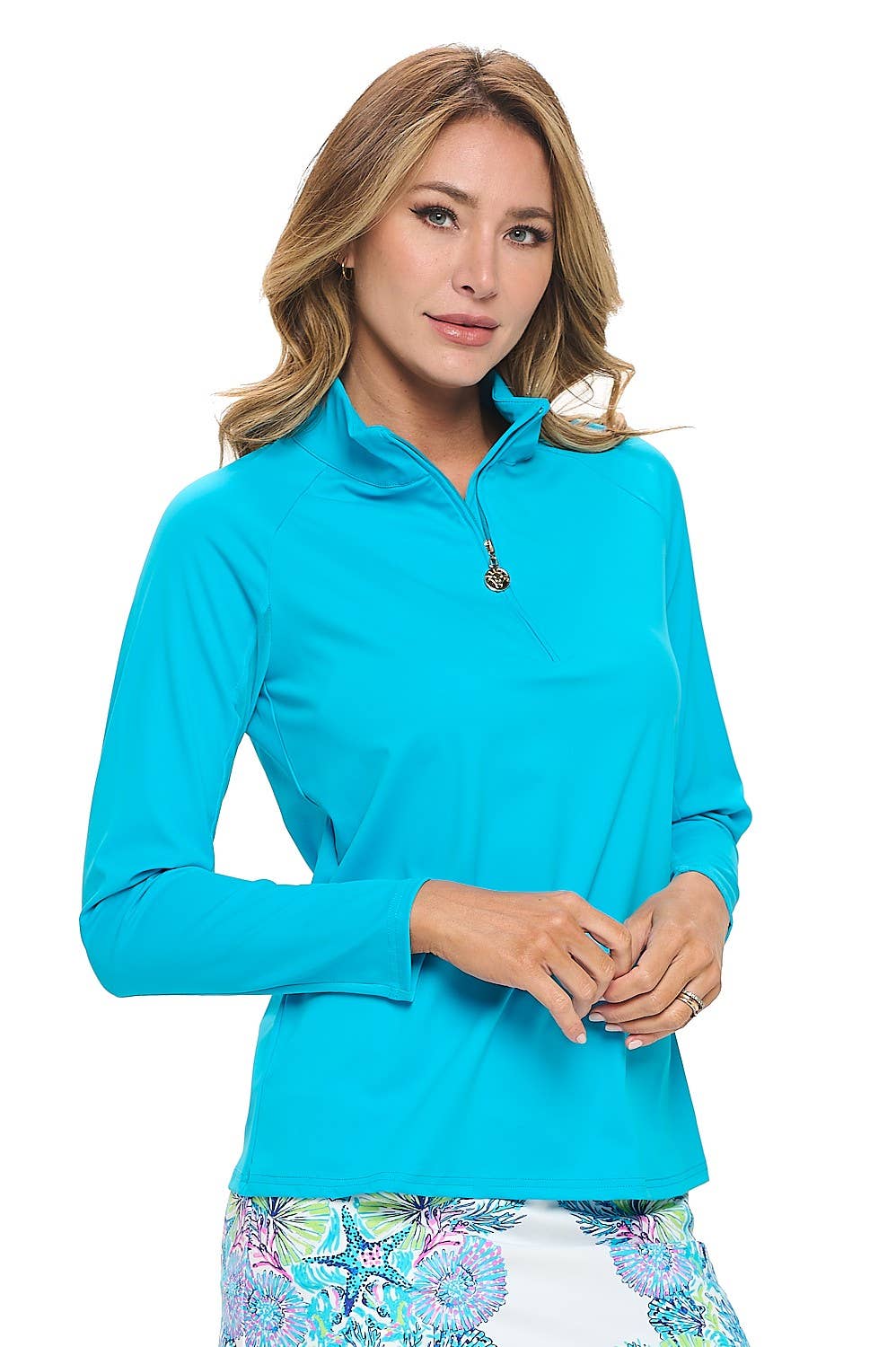 ARYEH - Tera Quarter-Zip Top with Underarm Mesh