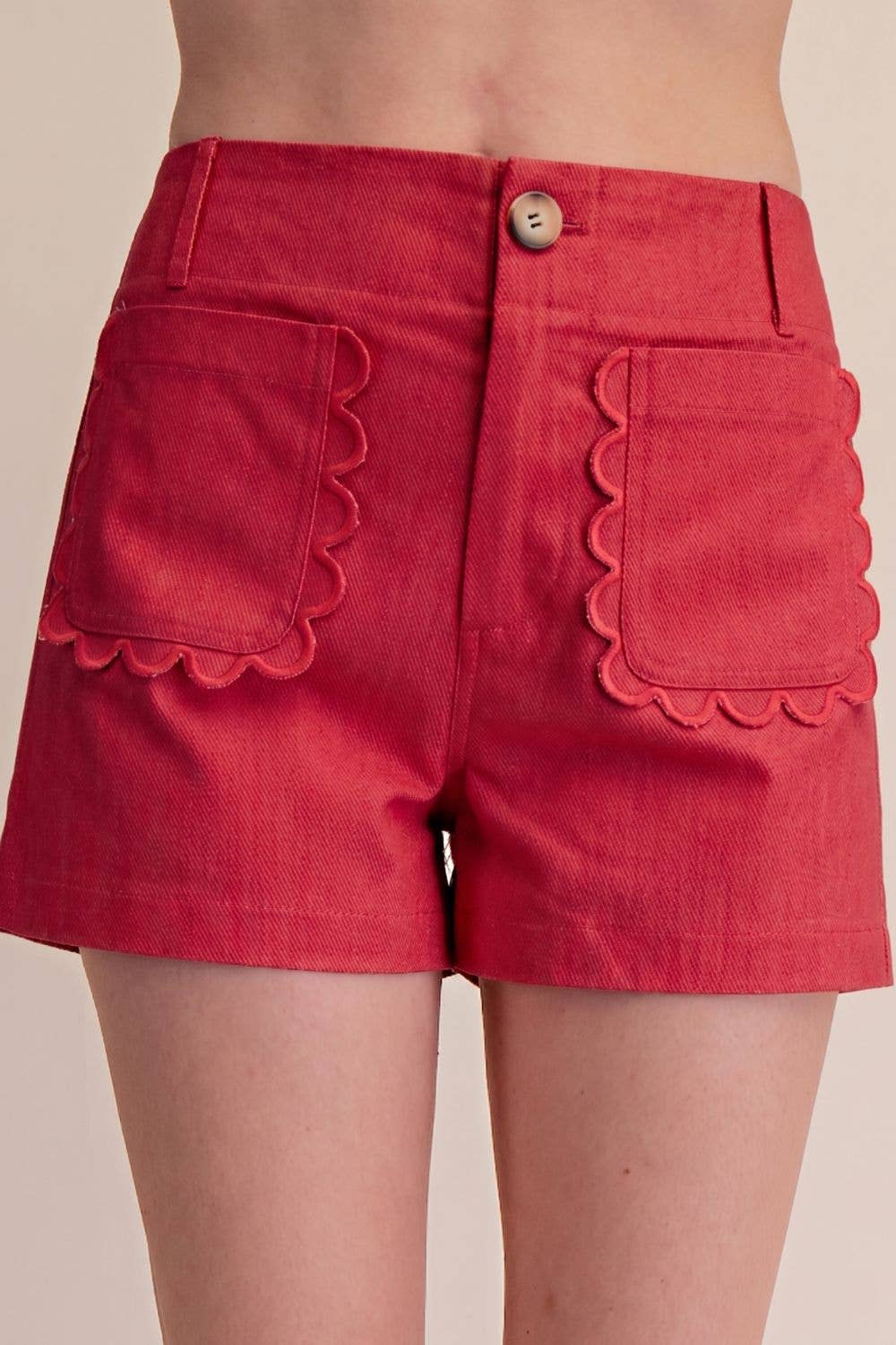 Glam - Scallop Detail Pocket Colette Shorts
