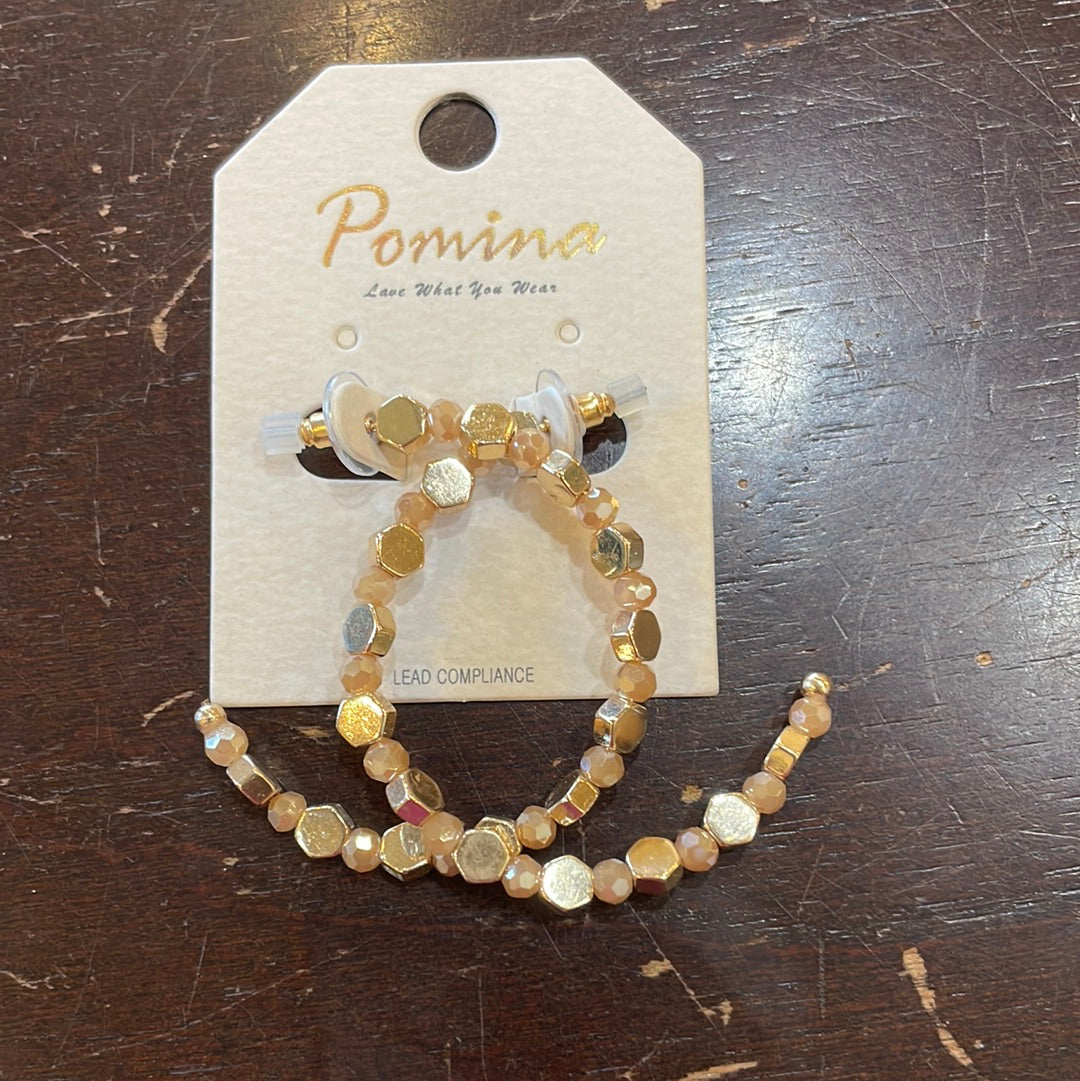 Crescent Beaded Earrings
