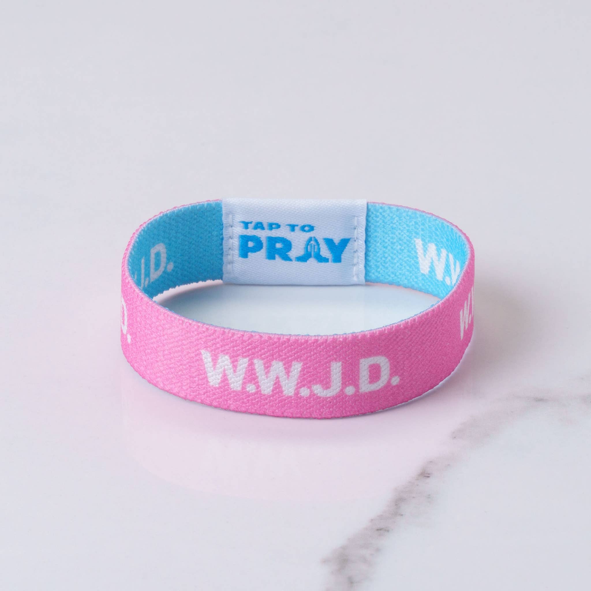 Versible - Tap To Pray™ Wristbands - Blue & Pink WWJD