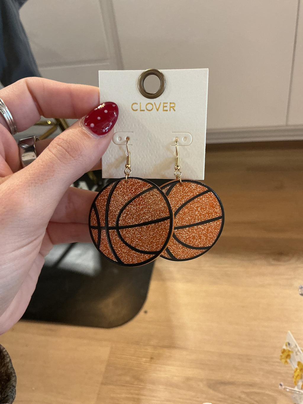 Sports Glitter Dangle Earrings