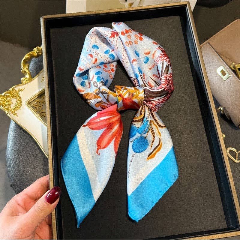 Sheer Trend - Fashion Print Square Scarf