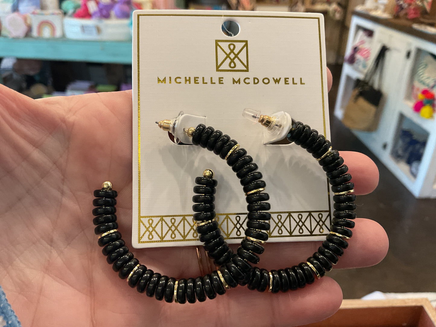 Black and Gold GameDay Earrings