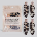 Eco-Friendly Creaseless Clips 4pc Set - Black Terrazzo