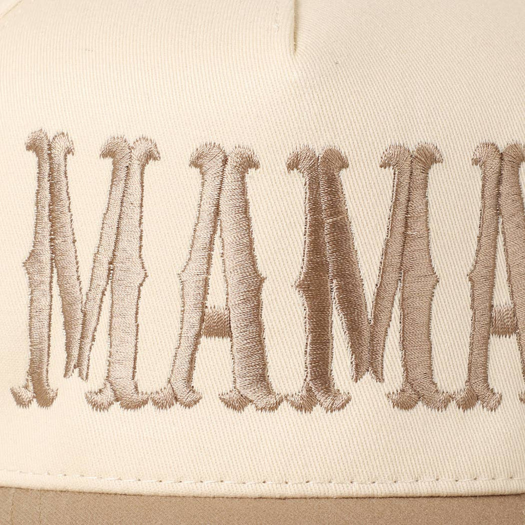 Fashion City - MAMA Typographic Design Embroidery Baseball Cap