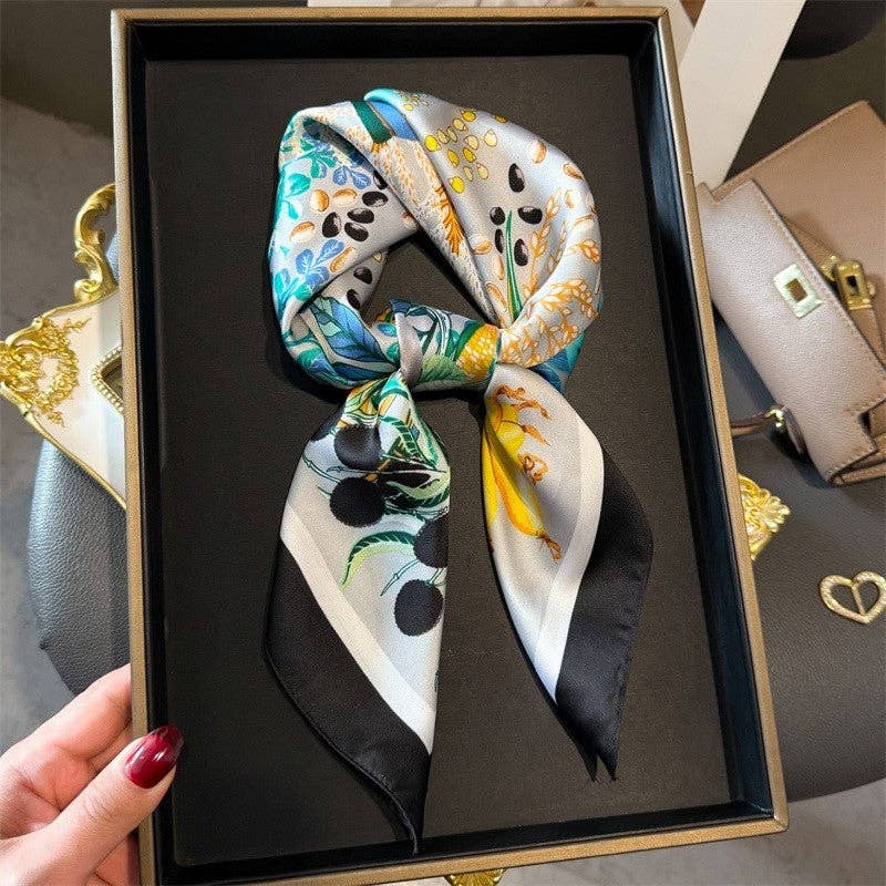 Sheer Trend - Fashion Print Square Scarf