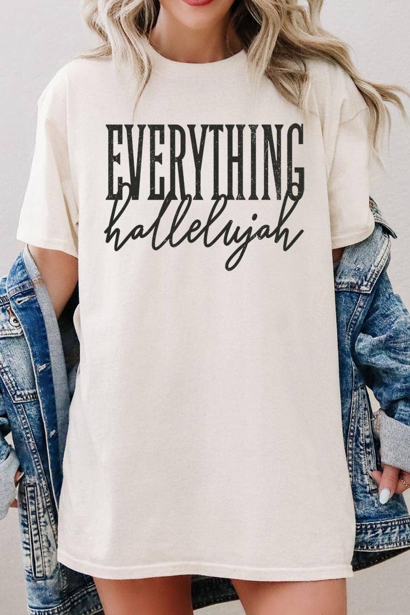 COLORBEAR - Everything Hallelujah Graphic Heavy Cotton Tee