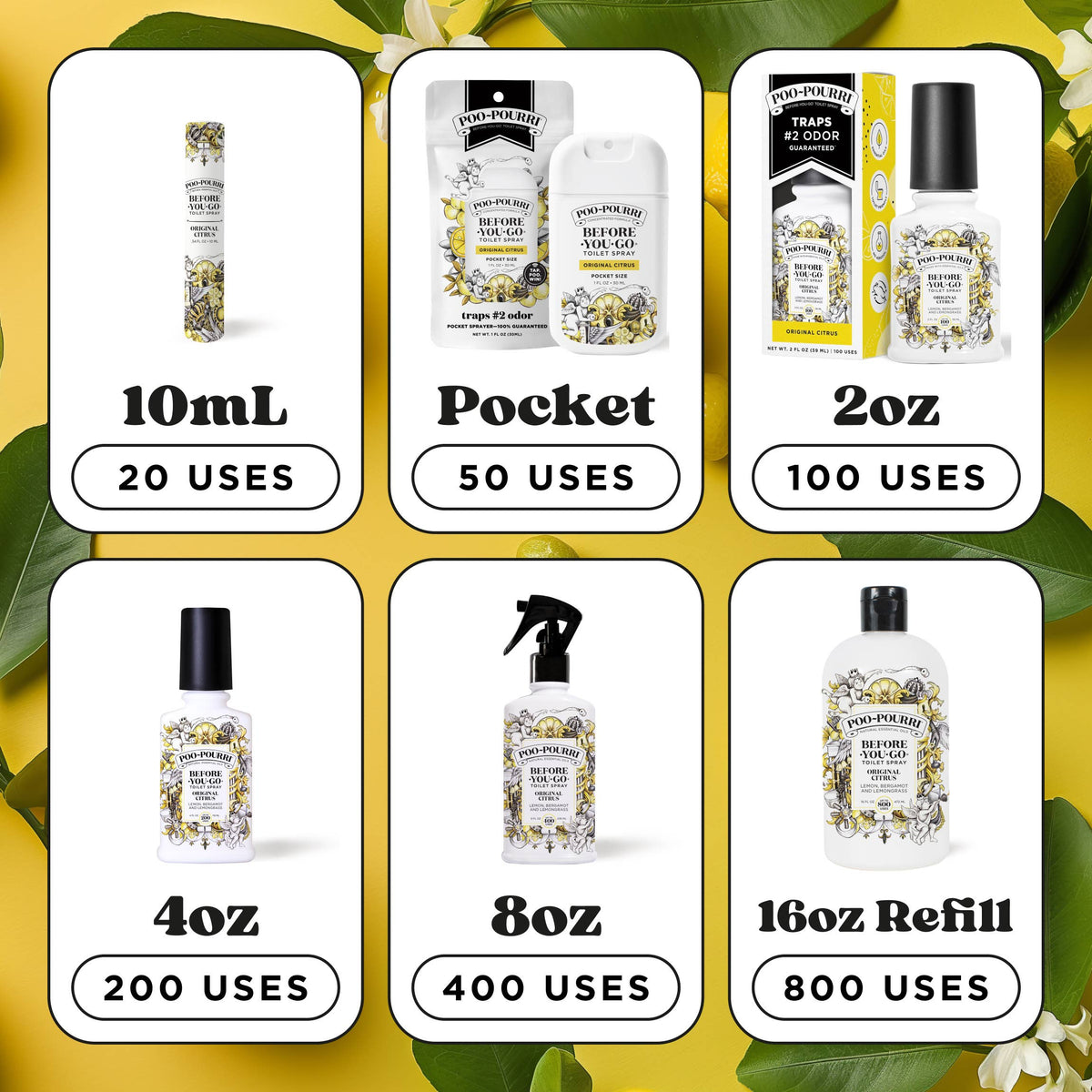 ~Pourri - Poo~Pourri Original Citrus Toilet Spray 4oz.