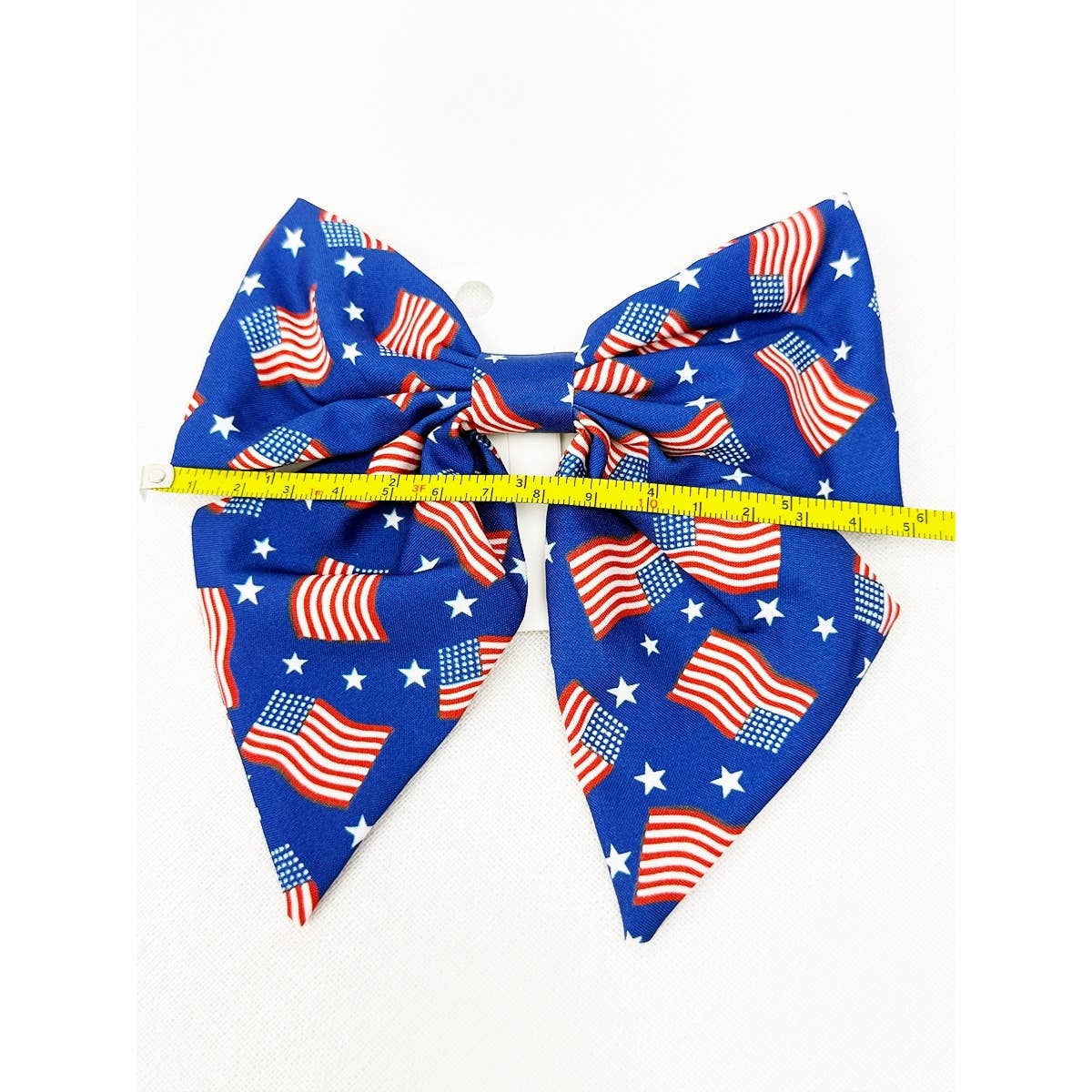 Love and Repeat - American Flag Bow Hair Clip Set