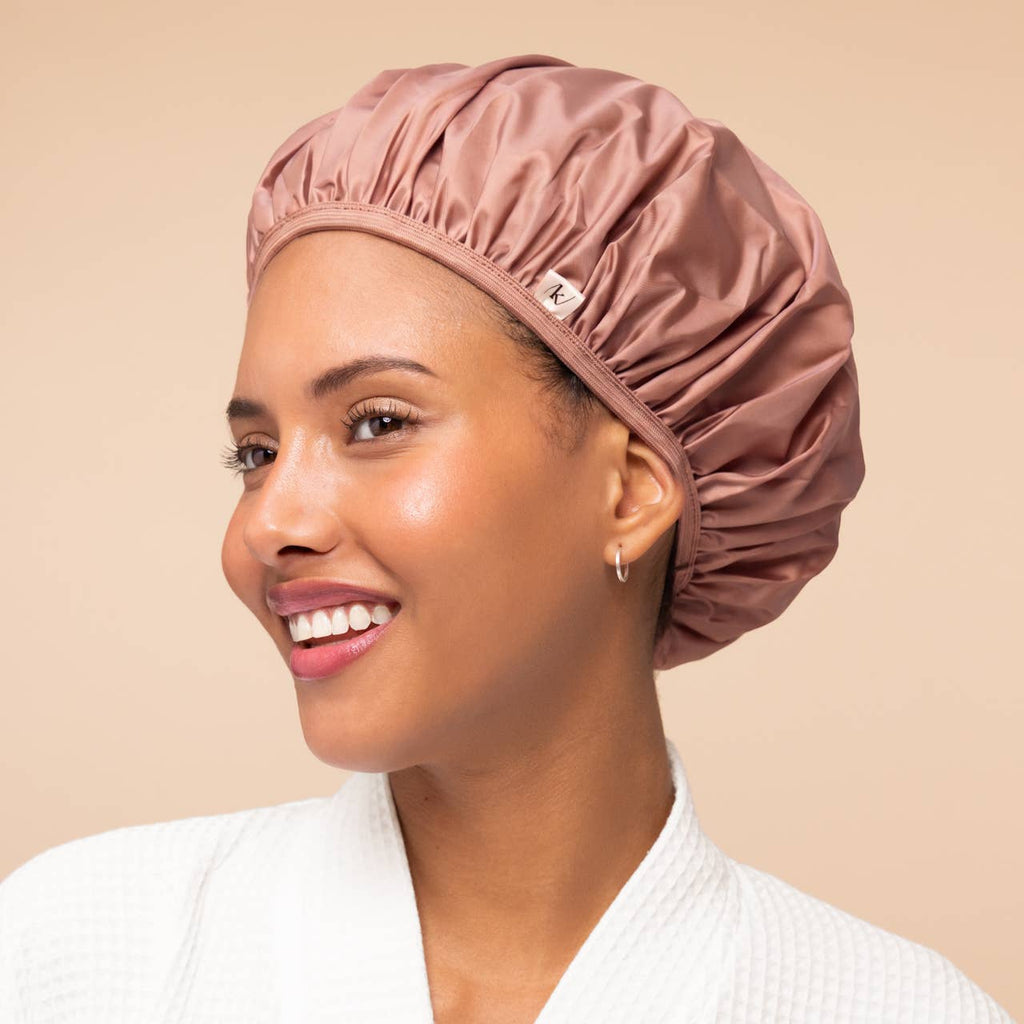 KITSCH - Kitsch Shower Cap 2pc Set - Terracotta & Brown
