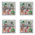 Glory Haus - State of Georgia Icon Acrylic Coaster Set/4