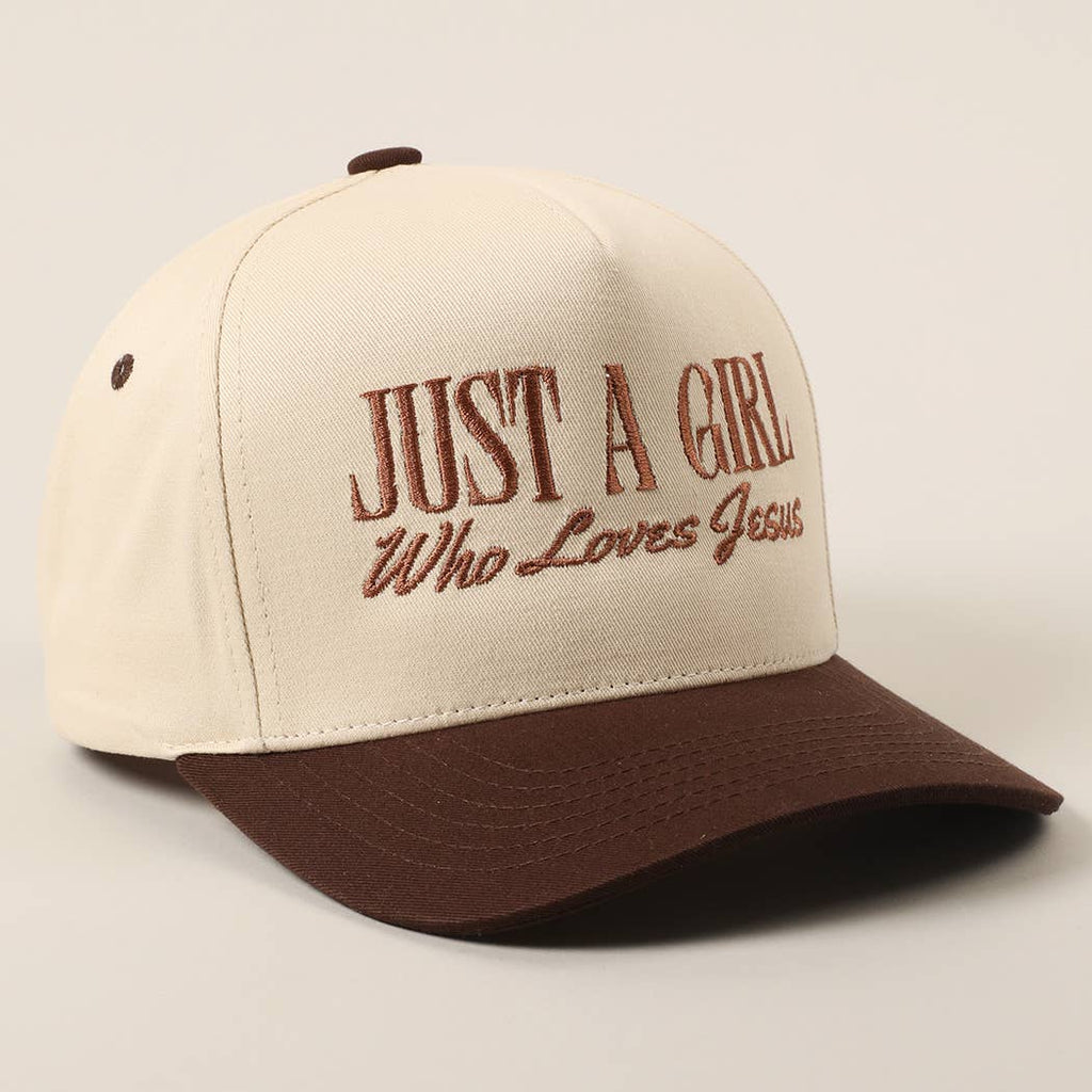 Fashion City - Just A Girl Who Loves Jesus Embroidery Trucker Hat