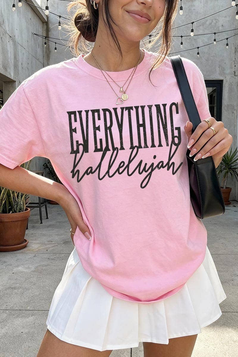 COLORBEAR - Everything Hallelujah Graphic Garment Dyed Tee