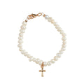 Children’s Boxed Pearl Cross Bracelet