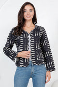 Reversible Quilted Jacket - B/W