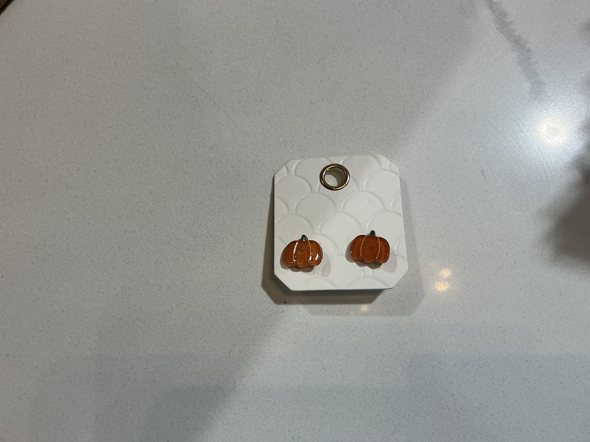 Pumpkin Stud Earrings