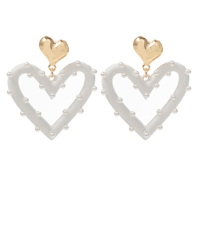 Pearl Color Coated 2 Drop Earring
