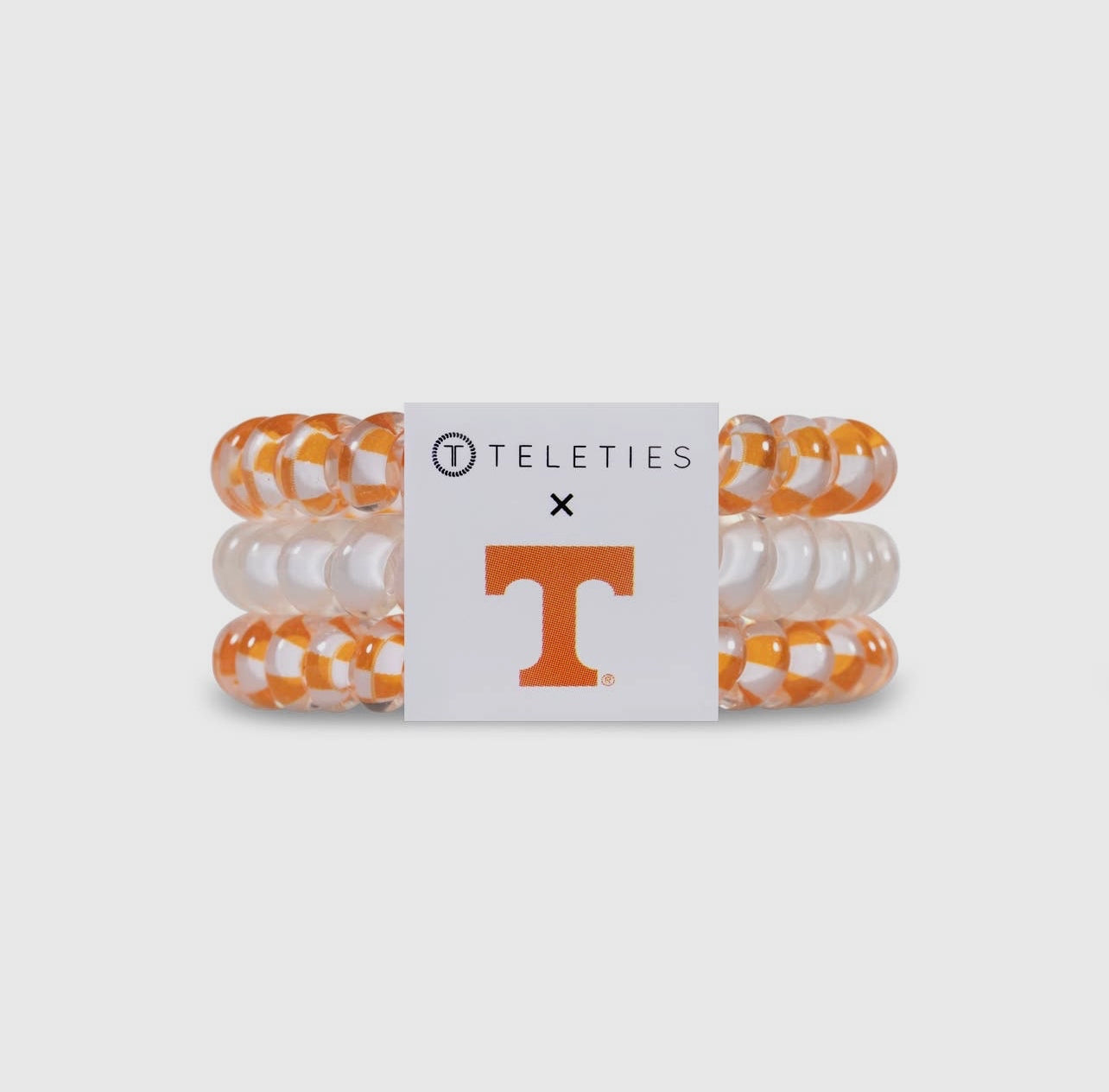 3-pack of University of Tennessee Collegiate Teleties with orange and white.
