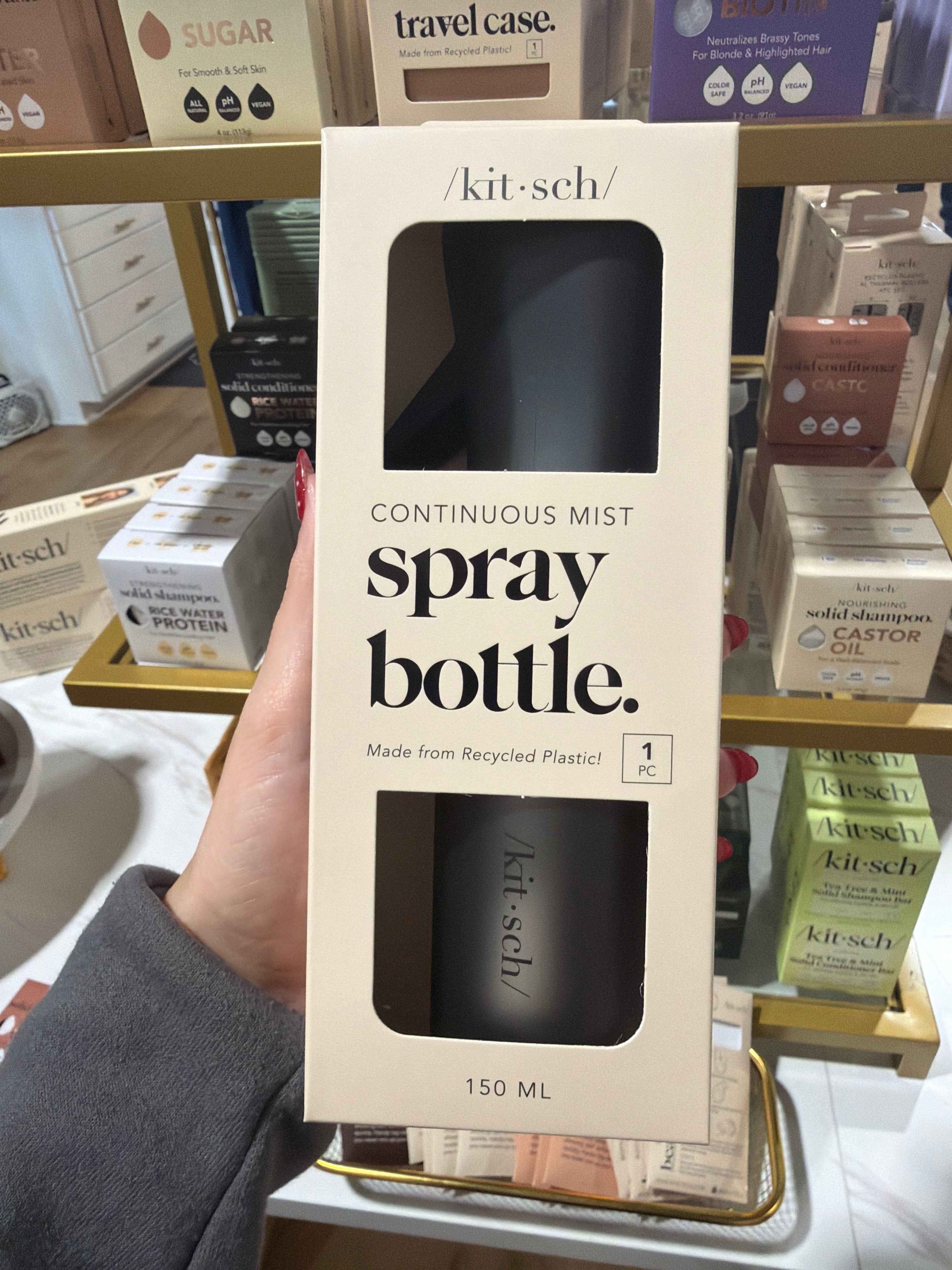 Recycled Plastic Continuous Spray Bottle - Black