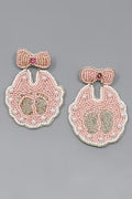 Baby Bib Pink Earrings