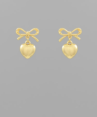 Gold Heart Earrings