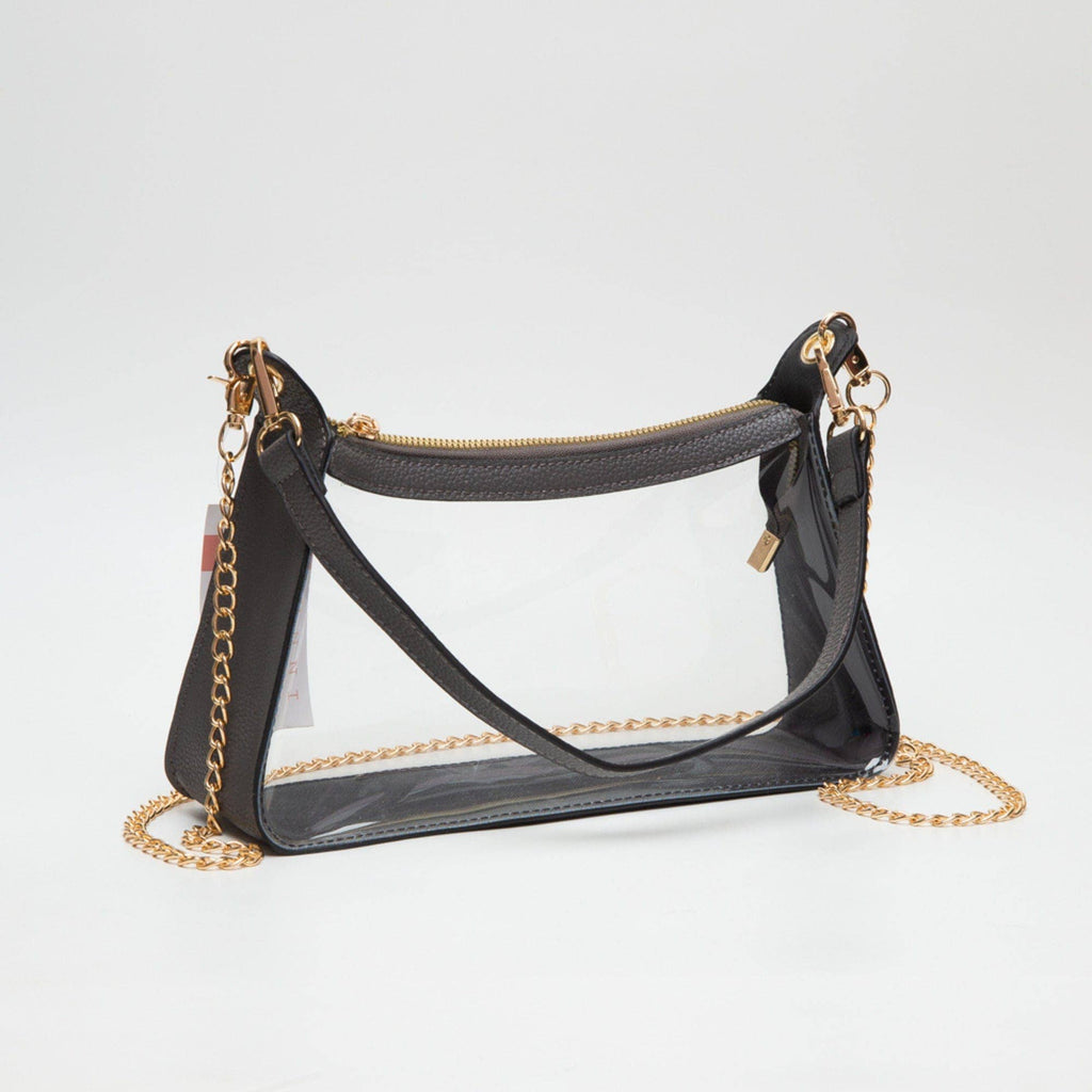 MiMi Wholesale - TG10618 Marilyn Clear Satchel Bag With Chain Strap