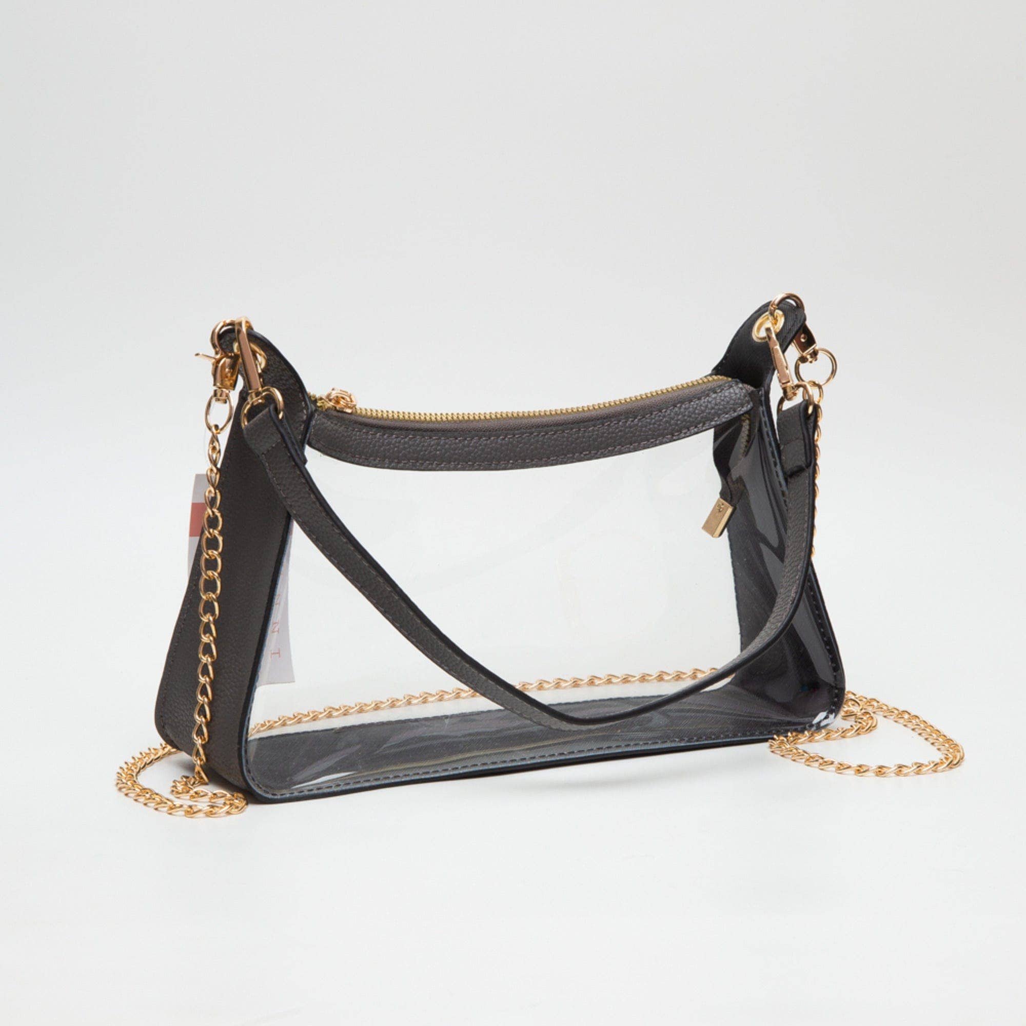 MiMi Wholesale - TG10618 Marilyn Clear Satchel Bag With Chain Strap