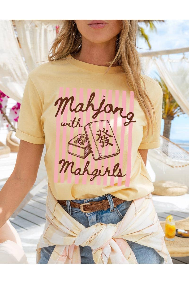COLORBEAR - Mahjong Mahgirls Graphic Heavy Cotton Tee
