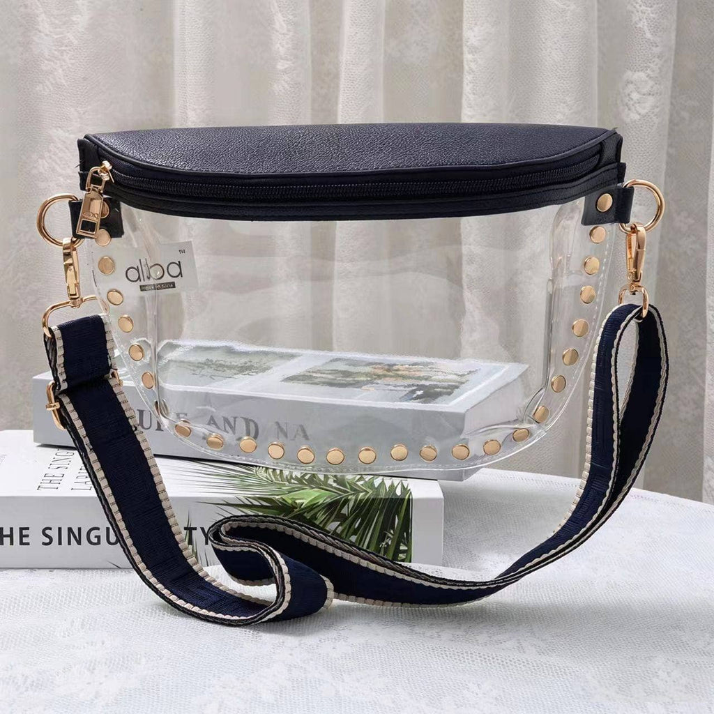 MiMi Wholesale - CB701 Lorna Clear Gameday Studded Crossbody Bag