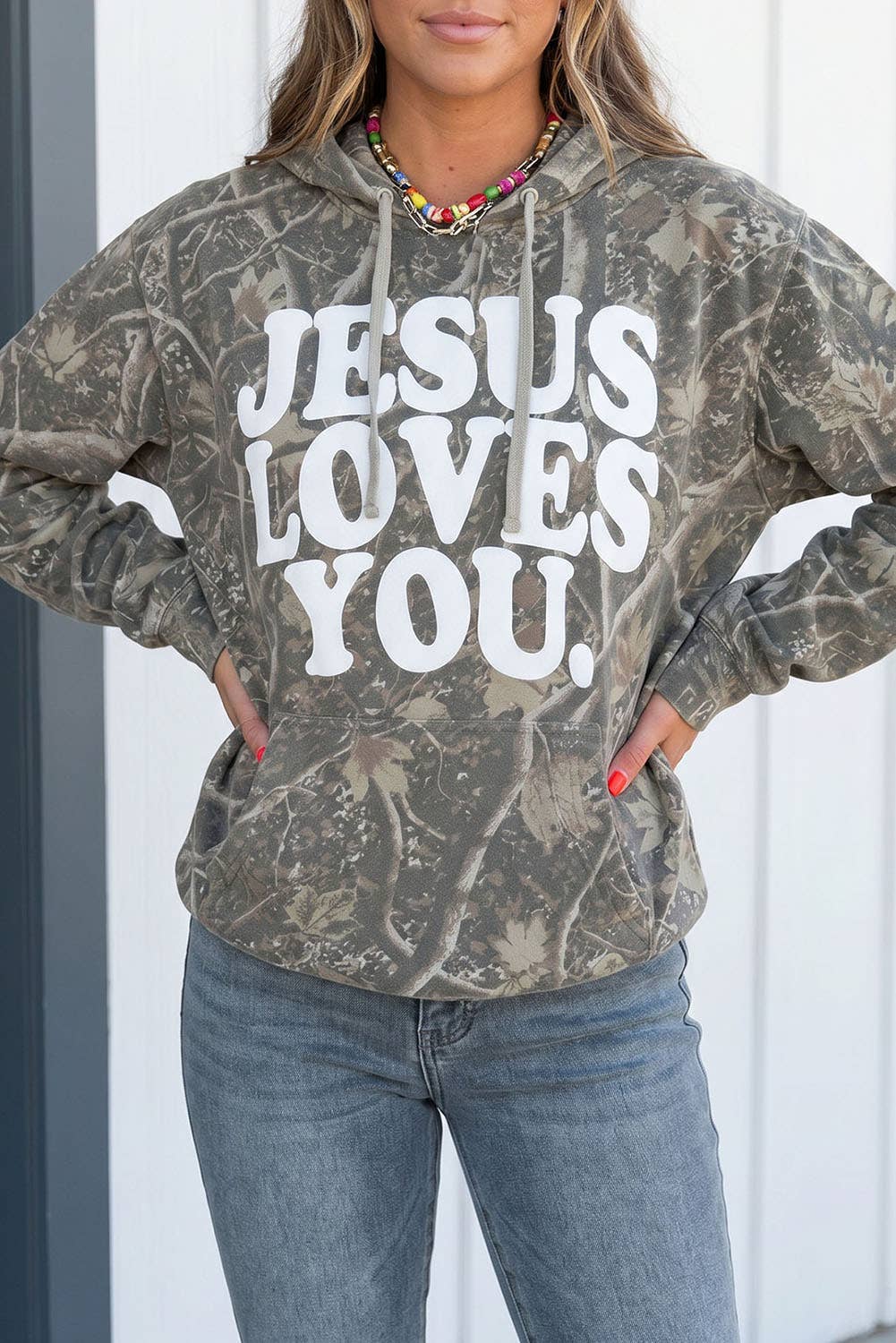 LA Society - LAS Wetsern Camouflage Jesus Loves You Hoodie (S-XL)
