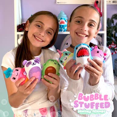 Top Trenz Inc - Bubble Stuffed Squishy Friends Original Plush Wrapped Fidget