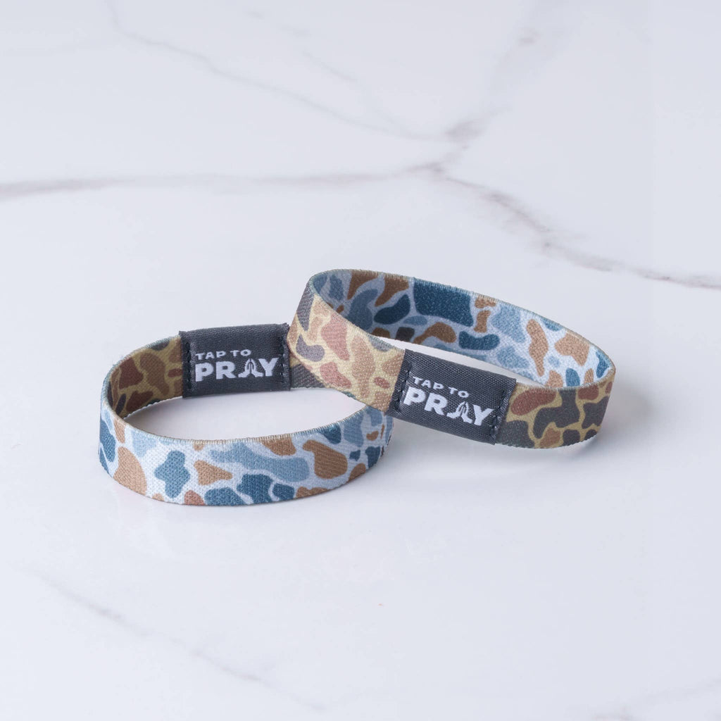 Versible - Tap To Pray™ Wristbands - River Rock Camo Sahara and Copper