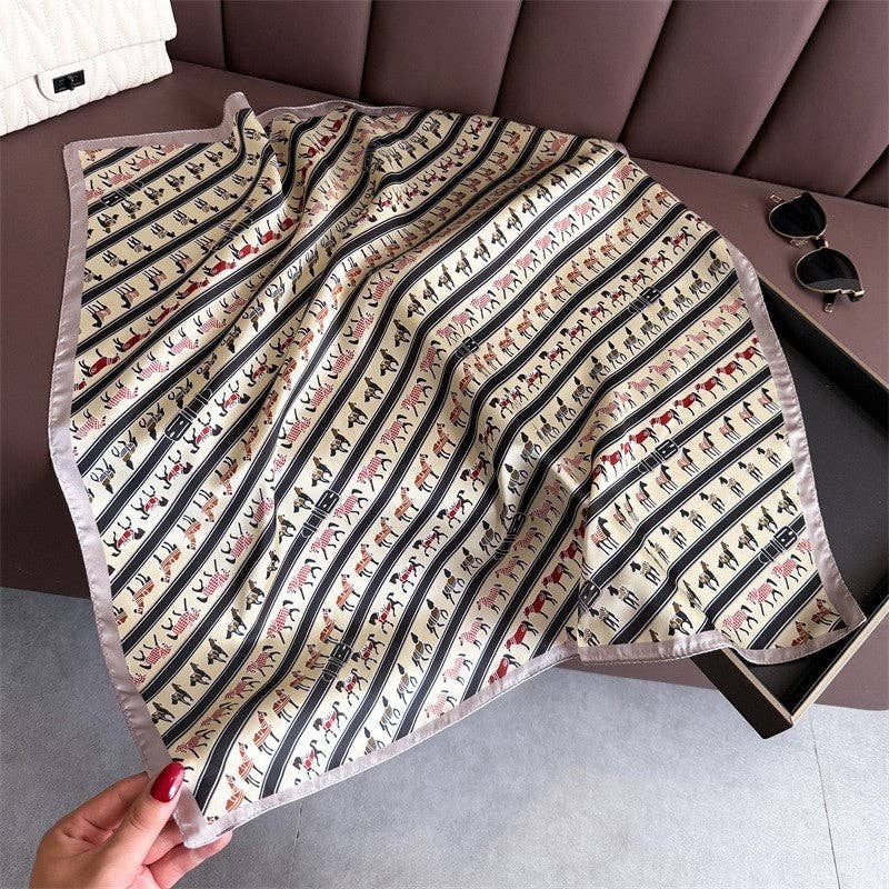 Sheer Trend - Fashion Print Square Scarf