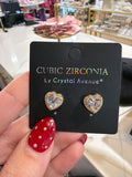 Diamond Heart Studs