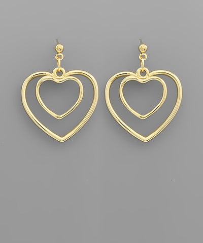 Double Heart Earrings